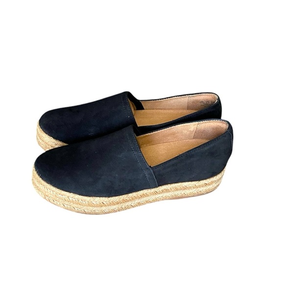 Naturalizer Thea 3 Platform Slip On Espadrilles Black Shoes - Picture 2 of 8